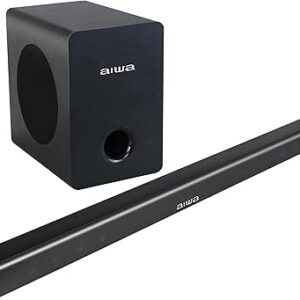 Aiwa Barra de Sonido con Subwoofer de 2.1 Canales, Wireless, 120W - AWSBH1W-W