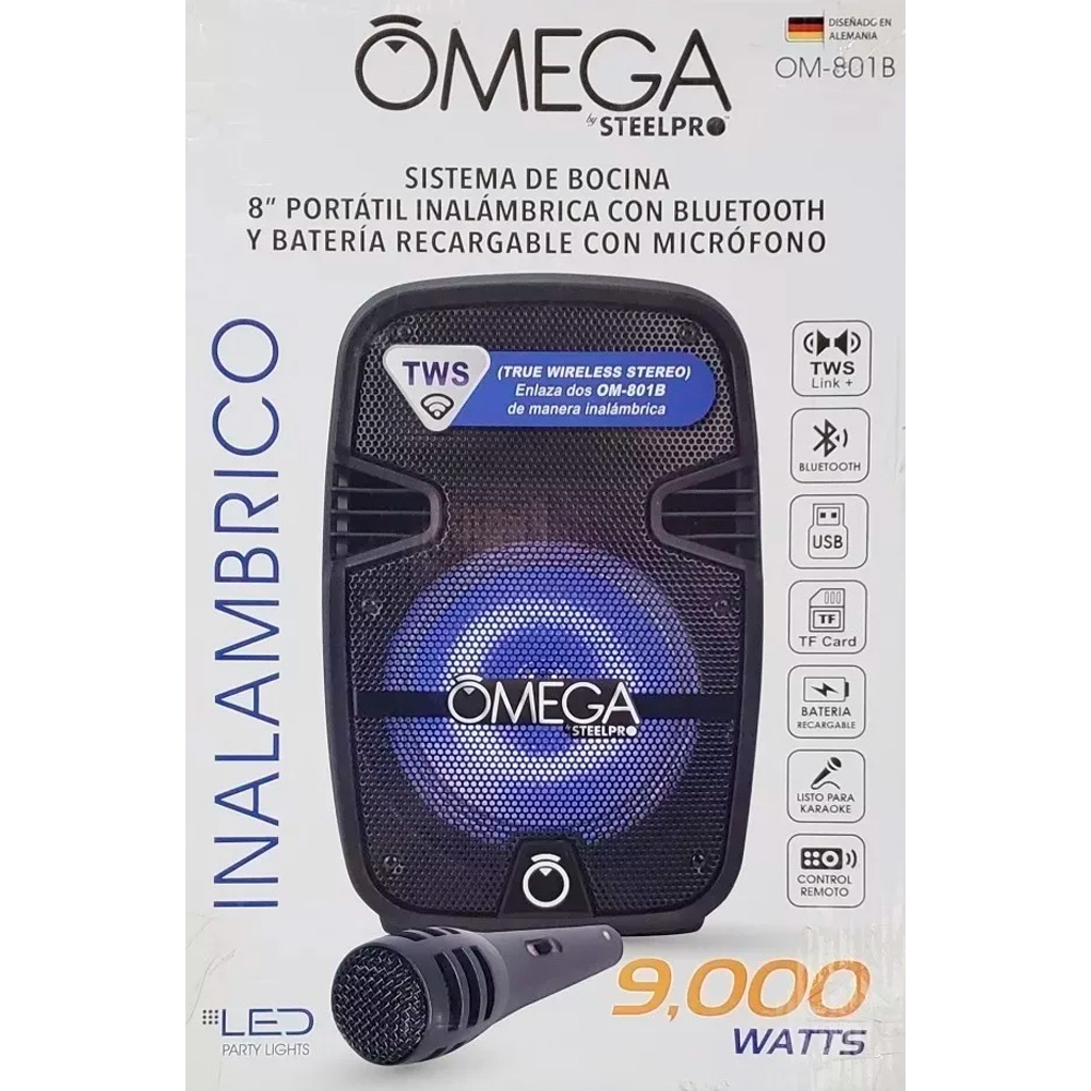 OG24WB de Omega - Altavoces 2.1 USB 25W MADERA OMEGA