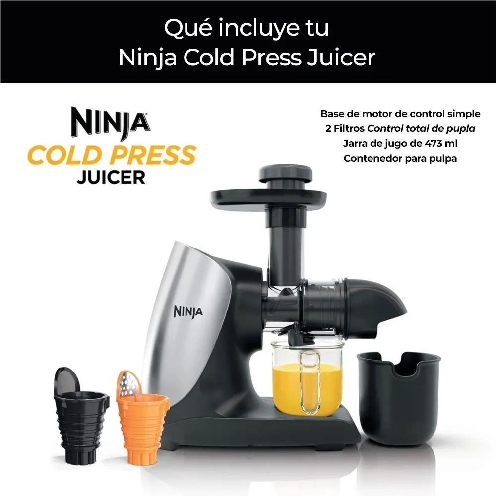 Ninja Extractor y Exprimidor de Jugos Cold Press Pro JC101 Renovado KAEGA Comercial