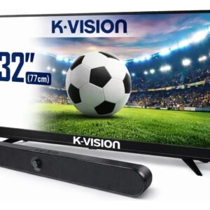 COMBO Pantalla Led Hd 32 Modelo Kv3210 + Barra De Sonido Portátil Bluetooth Negra